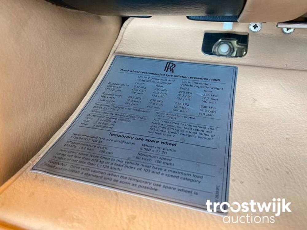 Rolls-Royce Corniche 6.75 V8 Cabriolet 2000 Convertible (1 of 374 Worldwide), 91-HF-TP