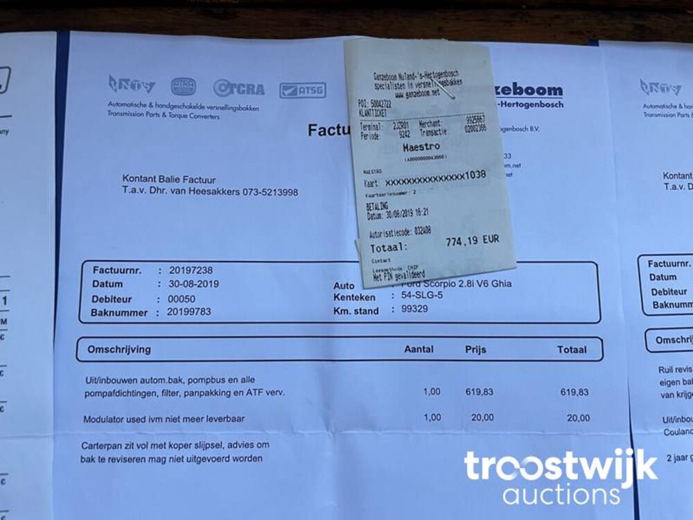 Ford Scorpio 2.8i V6 GHIA 150pk 1996, 54-SLG-5