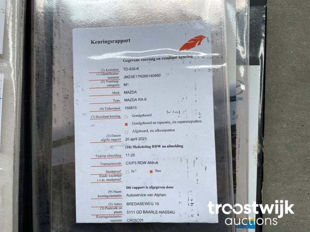 Mazda RX-8 Renesis 1.3 192hp 2006, TD-830-K