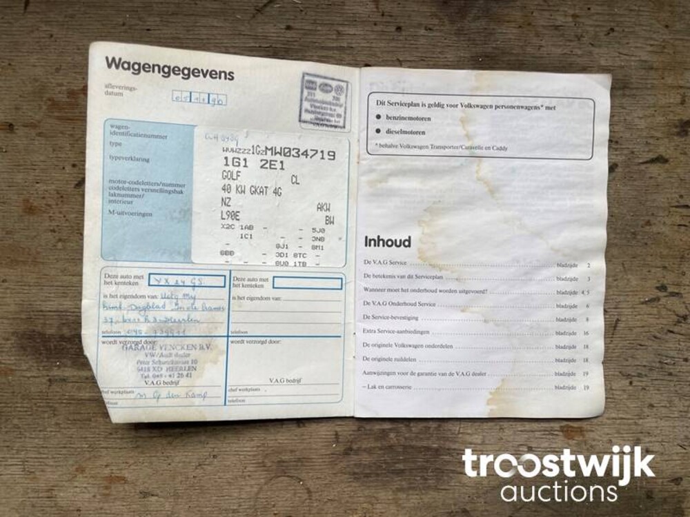 Volkswagen Golf 1.3 CL Inj. 54PS 1990, -Orig.NL-, YX-24-GS