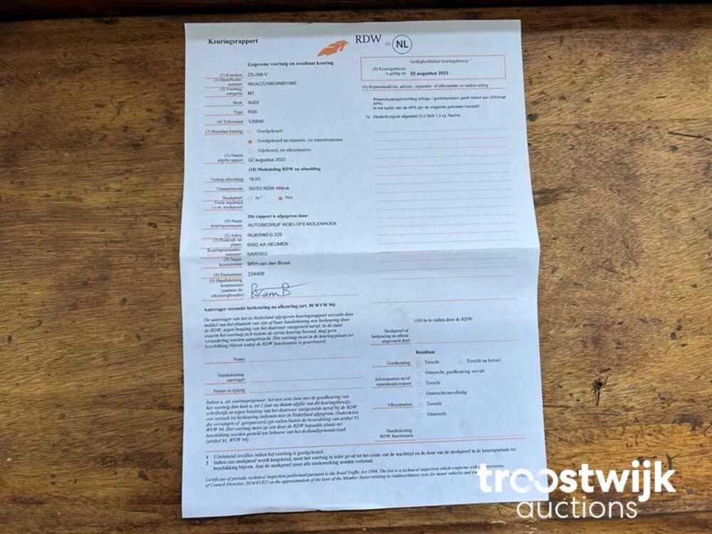 Audi RS6 Limousine 4.2 V8 Quattro  450hp 2003, ZS-298-V