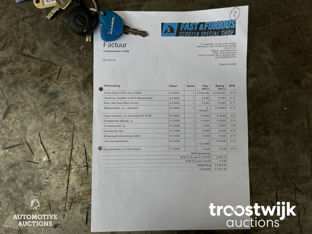 Vespa Sprint 4T iGet Euro5 2020, DZD-09-K