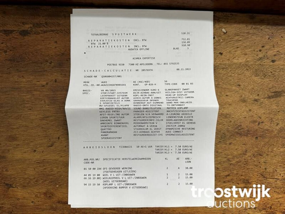 Audi RS6 Avant 4.0 V8 Quattro  Facelift Carbon 700pk Milltek 2015, GP-826-H