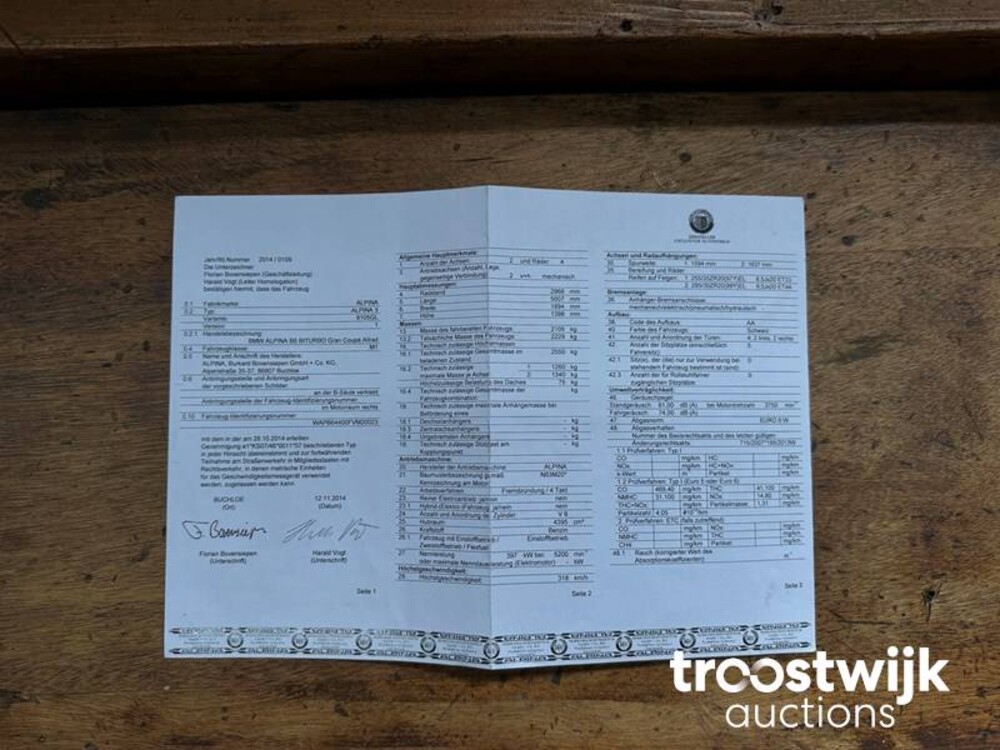 Alpina B6 Gran Coupe Bi-Turbo 540pk 2014 730nM (M6), L-181-VZ