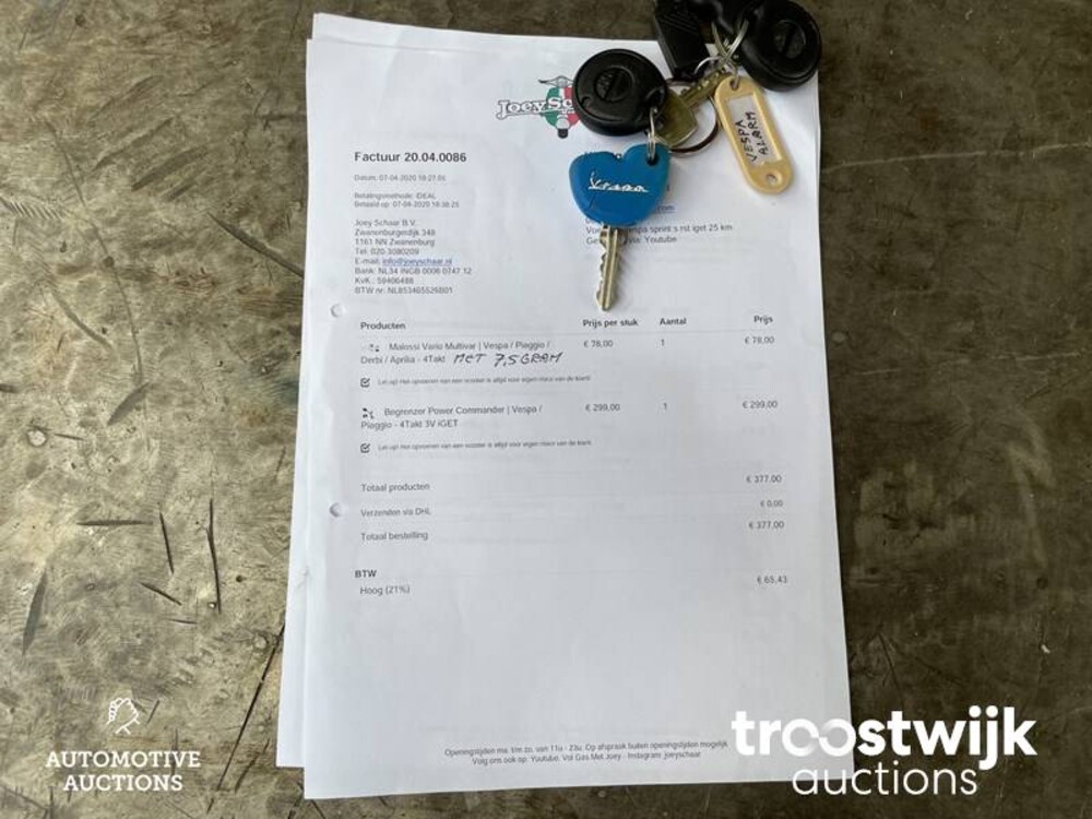 Vespa Sprint 4T iGet Euro5 2020, DZD-09-K