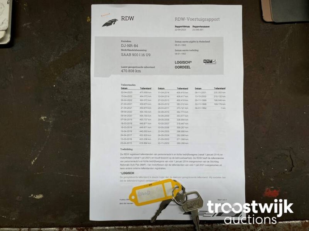 Saab 900 2.0i-16 128pk 1992, -Orig.NL-, DJ-NR-84