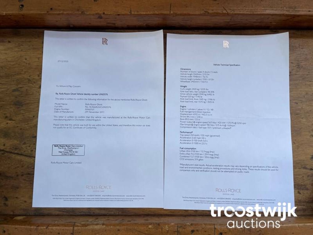 Rolls-Royce Ghost EWB 6.6 V12 (Verlängerter Radstand) 571PS 2011