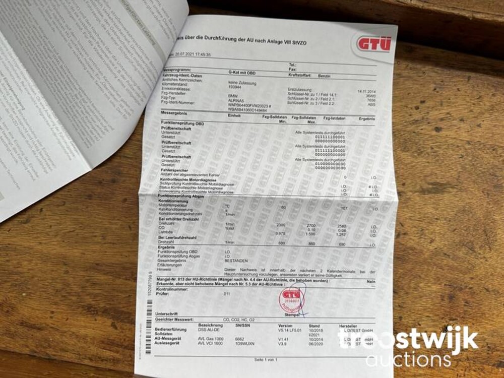 Alpina B6 Gran Coupe Bi-Turbo 540PS 2014 730nM (M6), L-181-VZ