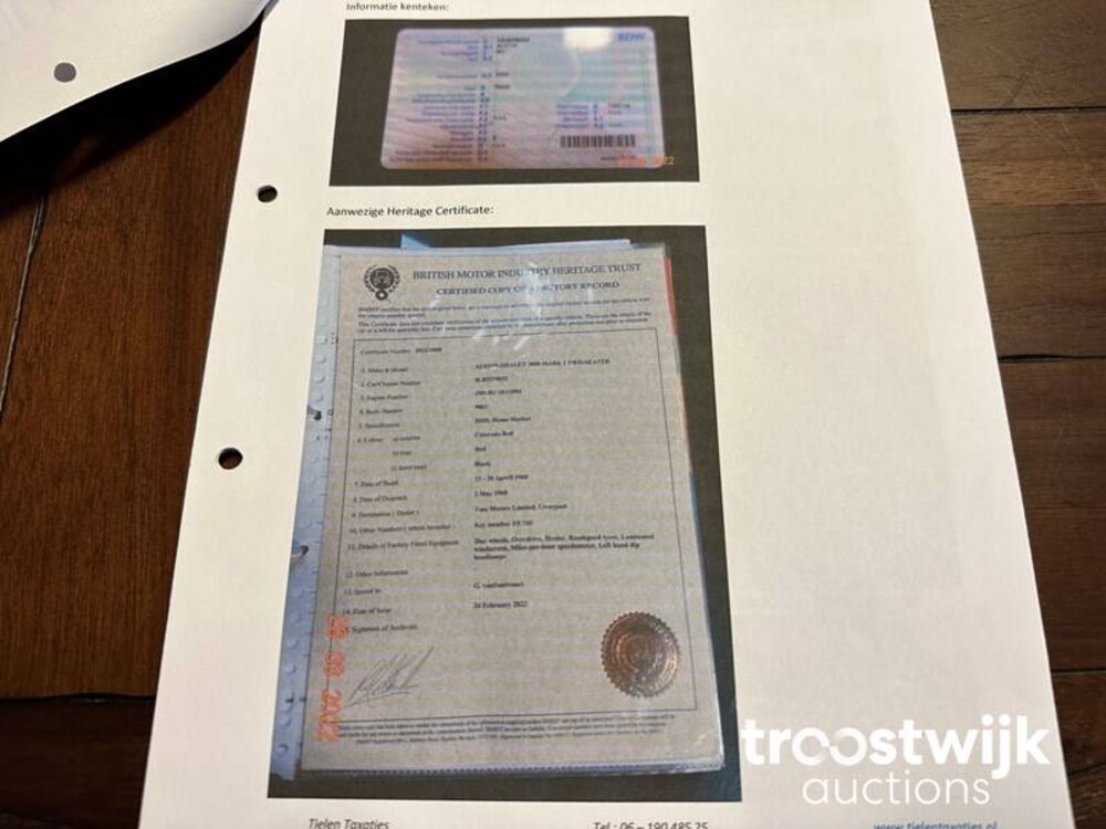 Austin Healey BN7 3000 MK 1 Cabriolet 125pk 1960, DH-76-27