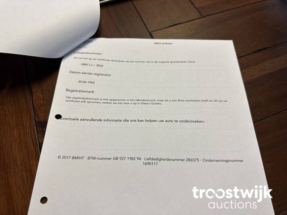 Austin Healey BN7 3000 MK 1 Cabriolet 125pk 1960, DH-76-27