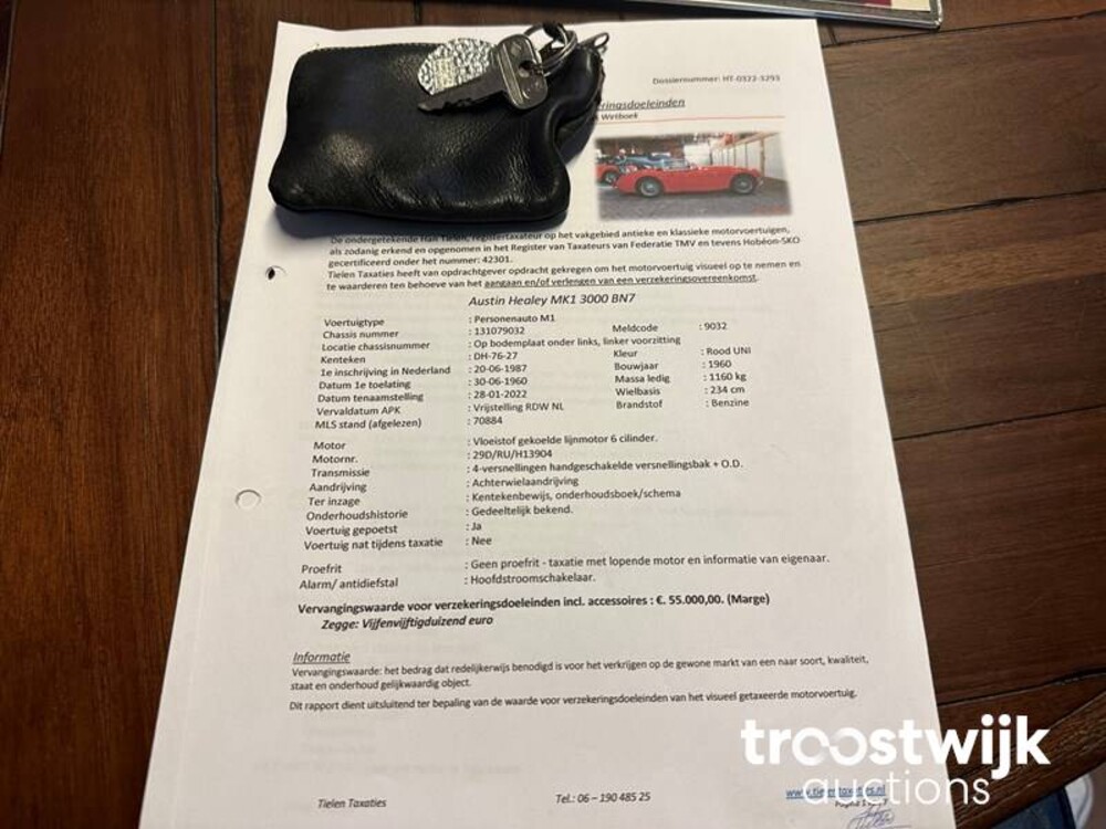 Austin Healey BN7 3000 MK 1 Cabriolet 125pk 1960, DH-76-27