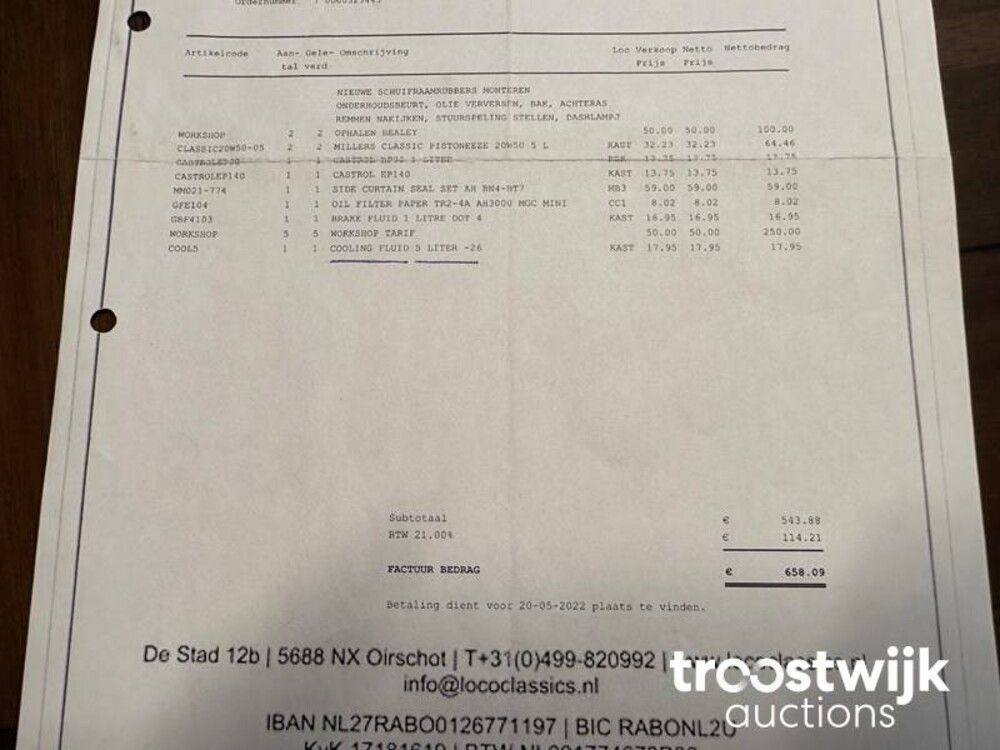 Austin Healey BN7 3000 MK 1 Cabriolet 125pk 1960, DH-76-27