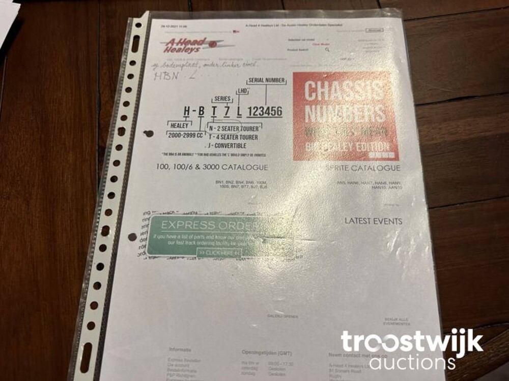 Austin Healey BN7 3000 MK 1 Cabriolet 125pk 1960, DH-76-27