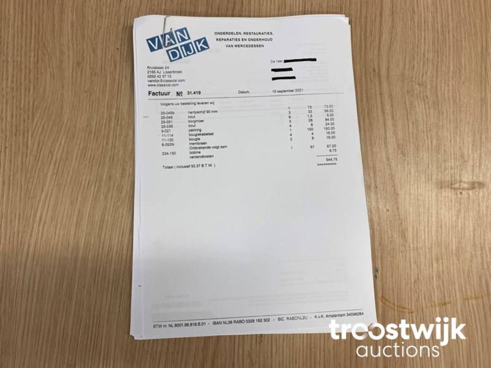 Mercedes-Benz 190 SL  105pk 1957 SL-Klasse, DL-19-32