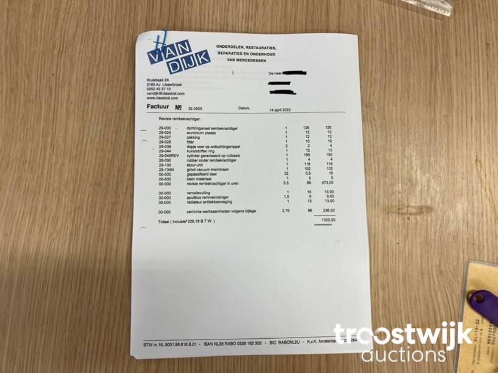 Mercedes-Benz 190 SL  105pk 1957 SL-Klasse, DL-19-32