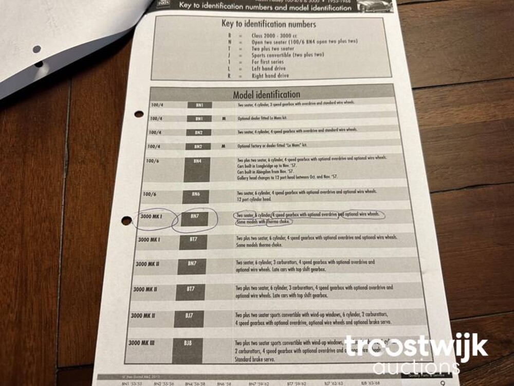Austin Healey BN7 3000 MK 1 Cabriolet 125pk 1960, DH-76-27