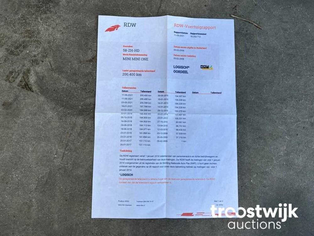 Mini One Pepper 1.4 95pk 2008 -Orig. NL-, 58-ZH-HD