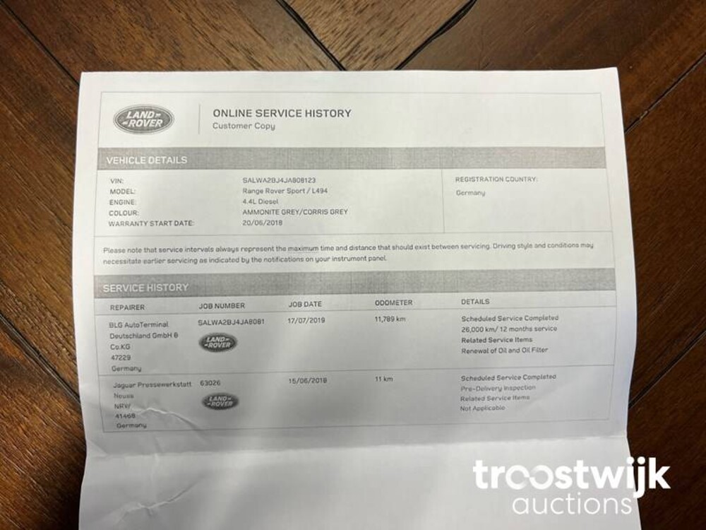 Land Rover Range Rover Sport SDV8 4.4 HSE 340hp 2018, VJZ-01-K