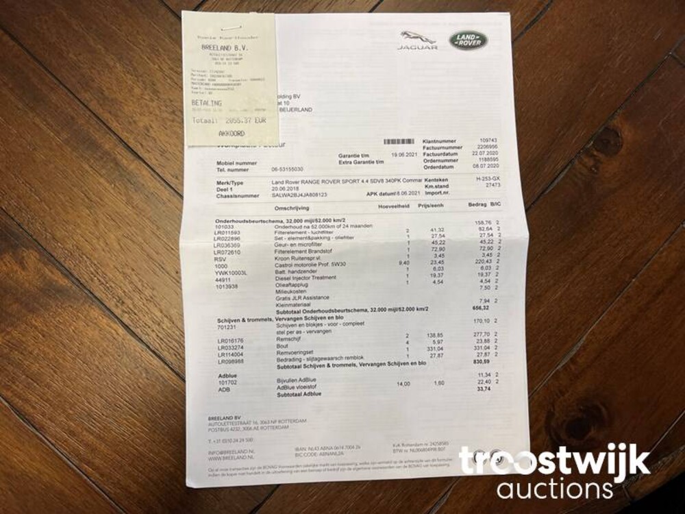 Land Rover Range Rover Sport SDV8 4.4 HSE 340hp 2018, VJZ-01-K