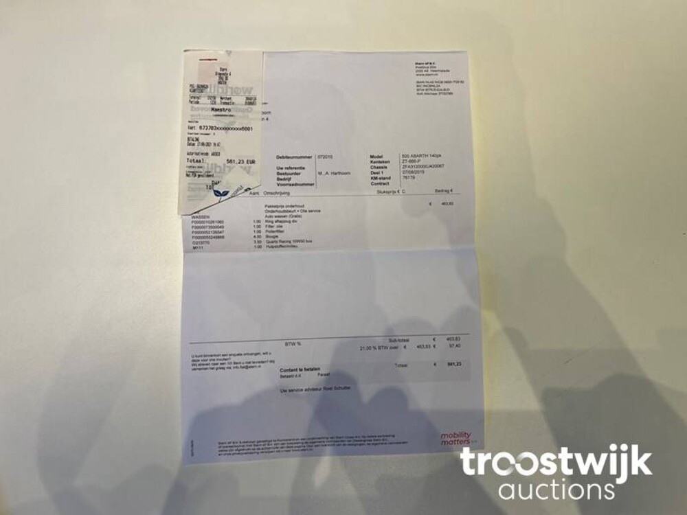 Fiat 595 Abarth 1.4 T-Jet Elaborabile 140hp 2016, ZT-666-P