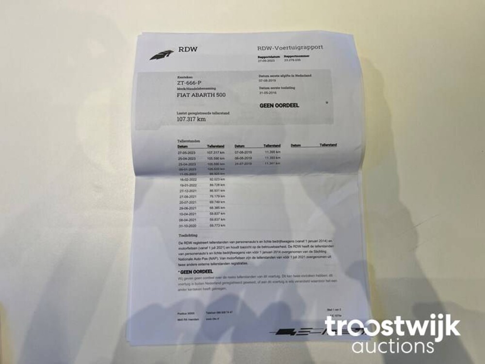 Fiat 595 Abarth 1.4 T-Jet Elaborabile 140hp 2016, ZT-666-P