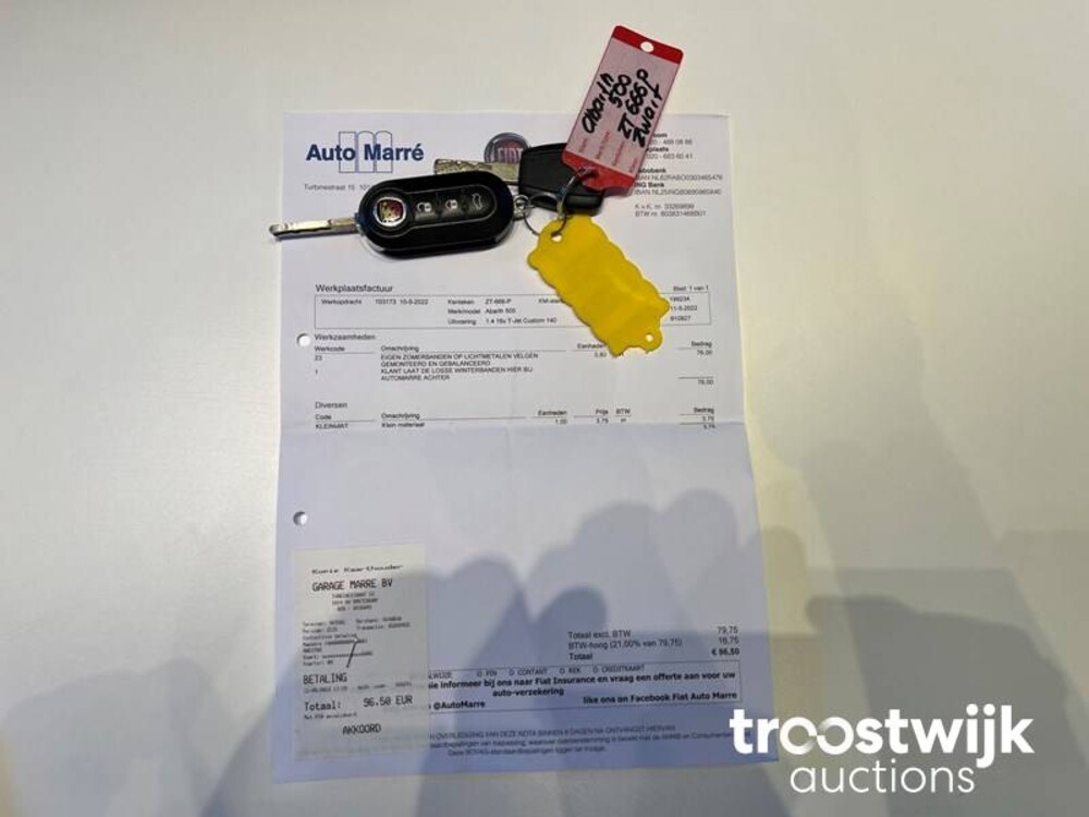 Fiat 595 Abarth 1.4 T-Jet Elaborabile 140hp 2016, ZT-666-P