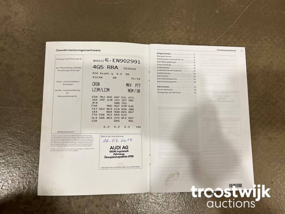 Audi RS6 4.0 TFSI Quattro Pro Line Plus 560pk 2014, SN-038-X