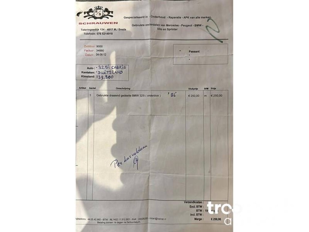 BMW 325i E30 3-serie 220 PS 1986, -Orig.NL-, NZ-94-TZ