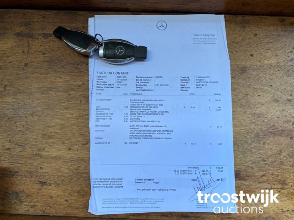 Mercedes-Benz C400 AMG 4Matic 3.0 V6 Sport Edition Premium Plus C-Klasse 333pk 2018, XV-981-B