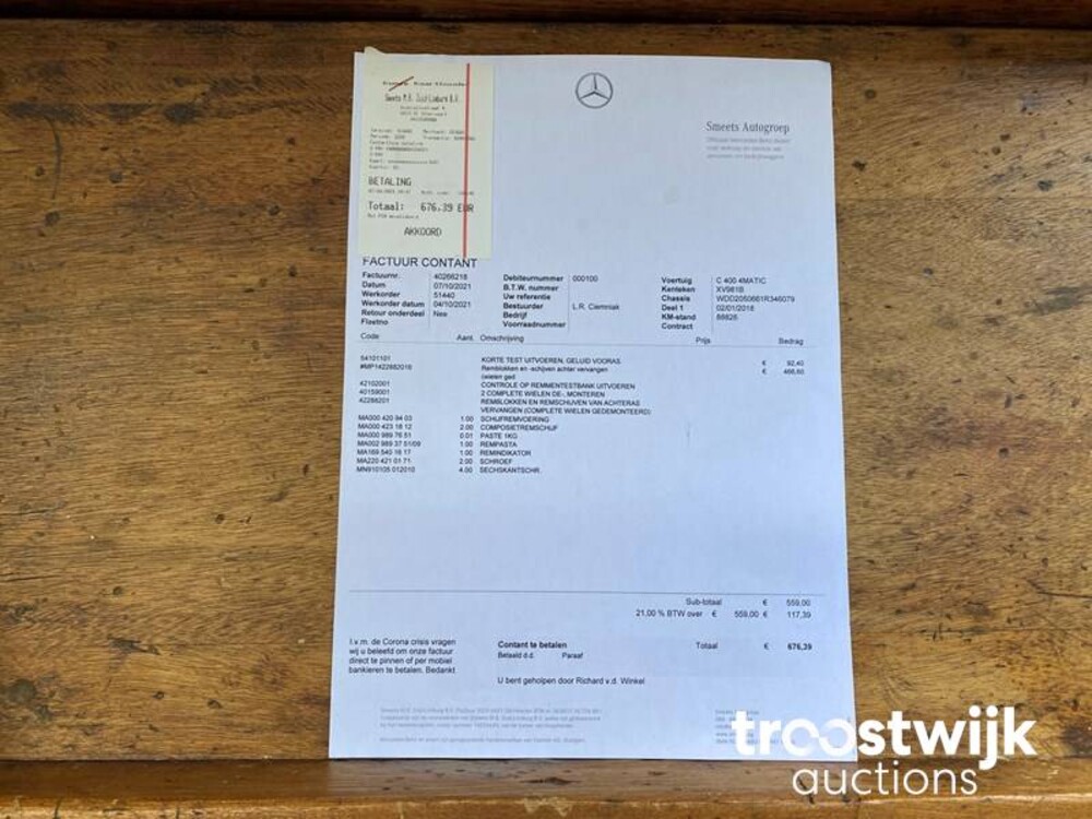 Mercedes-Benz C400 AMG 4Matic 3.0 V6 Sport Edition Premium Plus C-Klasse 333pk 2018, XV-981-B