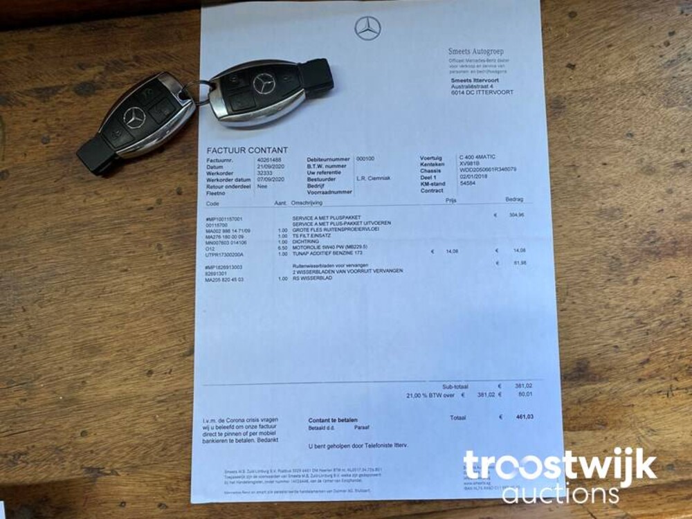 Mercedes-Benz C400 AMG 4Matic 3.0 V6 Sport Edition Premium Plus C-Klasse 333pk 2018, XV-981-B