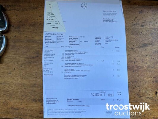 Mercedes-Benz C400 AMG 4Matic 3.0 V6 Sport Edition Premium Plus C-Klasse 333pk 2018, XV-981-B