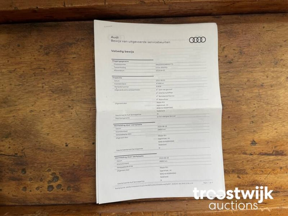 Audi E-Tron 55 Quattro advanced Pro Line Plus 95 kWh 360pk 2019, G-303-DZ