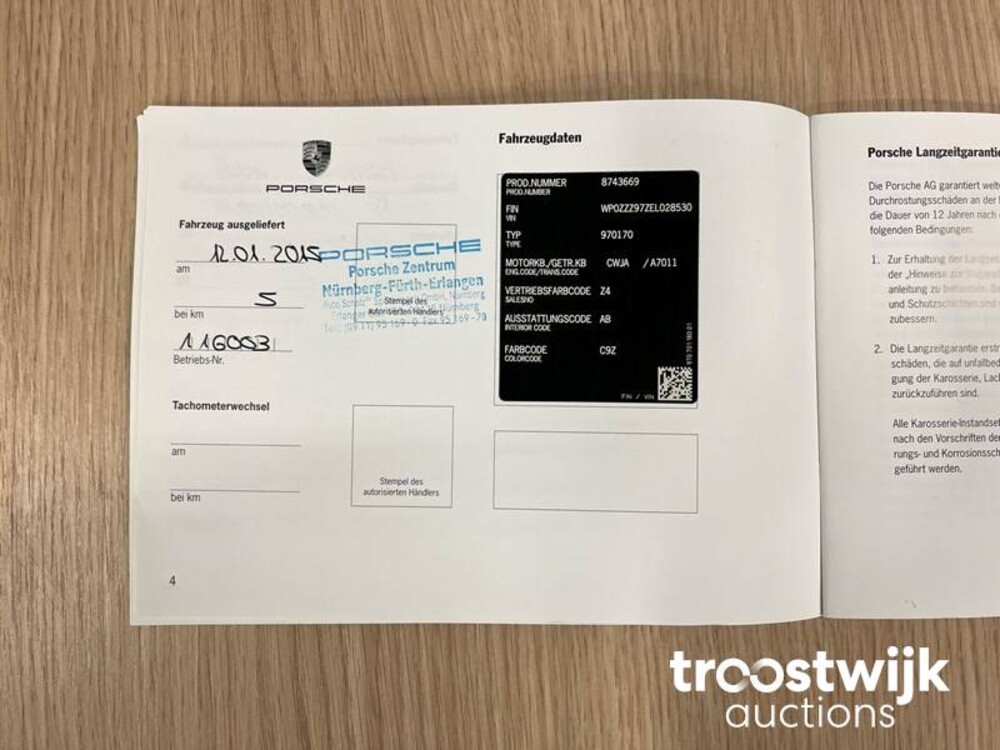 Porsche Panamera 3.0D V6  300 PS 2015, SB-617-F