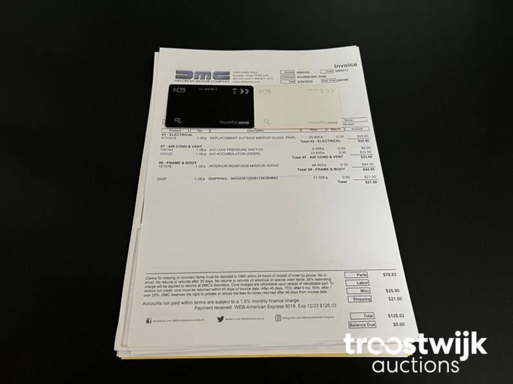 DeLorean DMC-12 2.8 V6 130 PS 1981