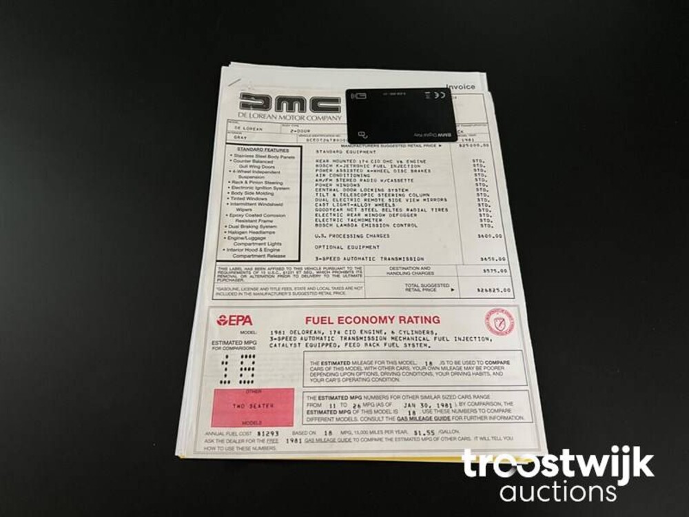 DeLorean DMC-12 2.8 V6 130 PS 1981