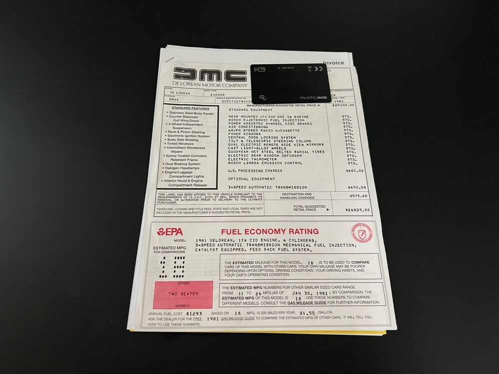 DeLorean DMC-12 2.8 V6 130PS 1981