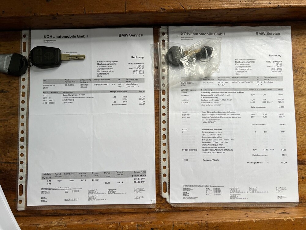 BMW 850Ci E31 5.4 V12 326PS 480Nm -Facelift- 1997 -Youngtimer- 8er