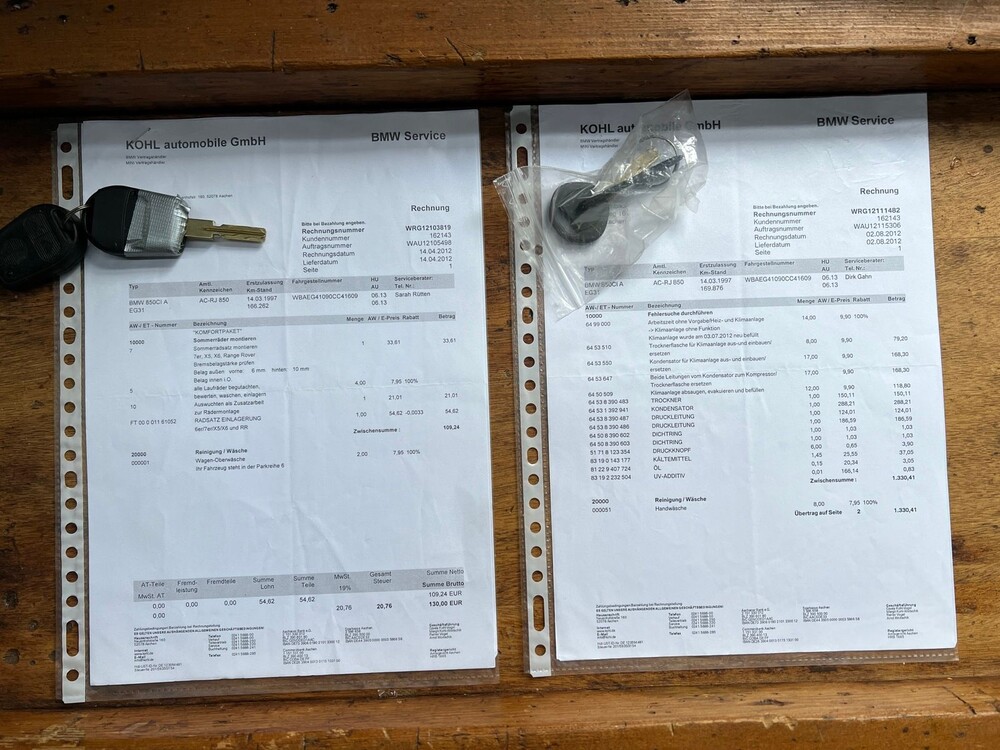 BMW 850Ci E31 5.4 V12 326PS 480Nm -Facelift- 1997 -Youngtimer- 8er