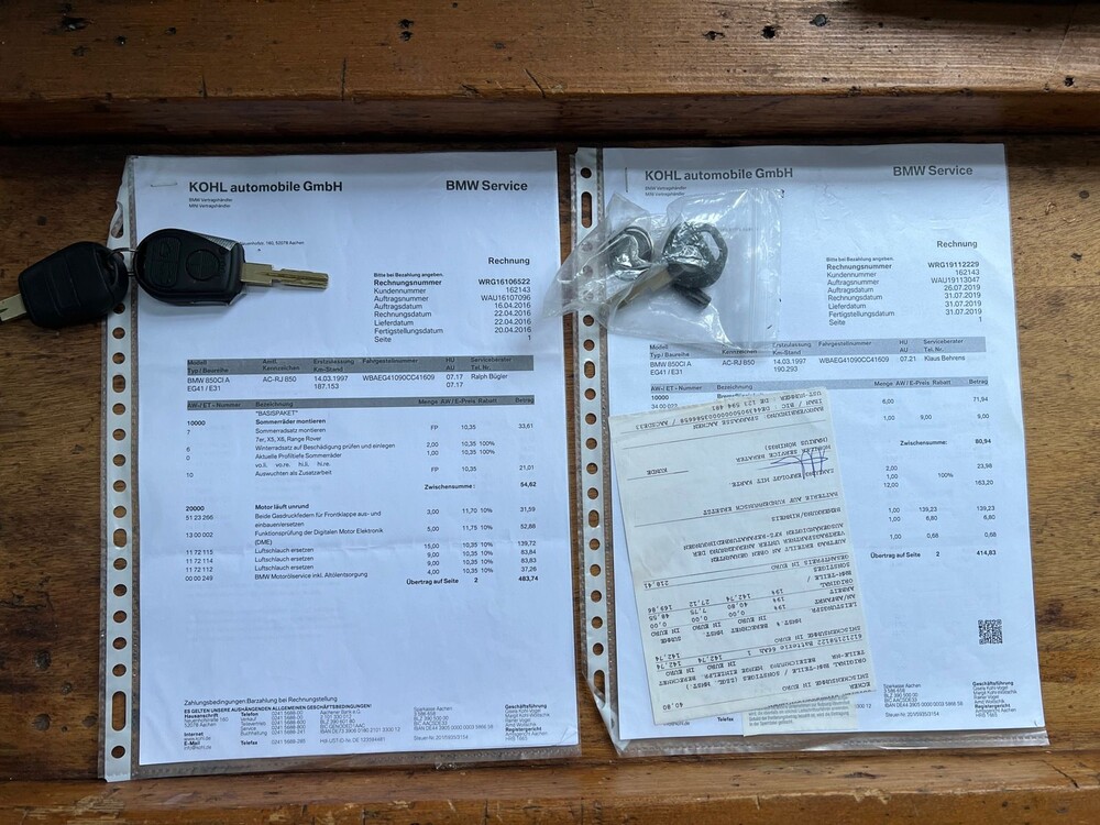 BMW 850Ci E31 5.4 V12 326PS 480Nm -Facelift- 1997 -Youngtimer- 8er