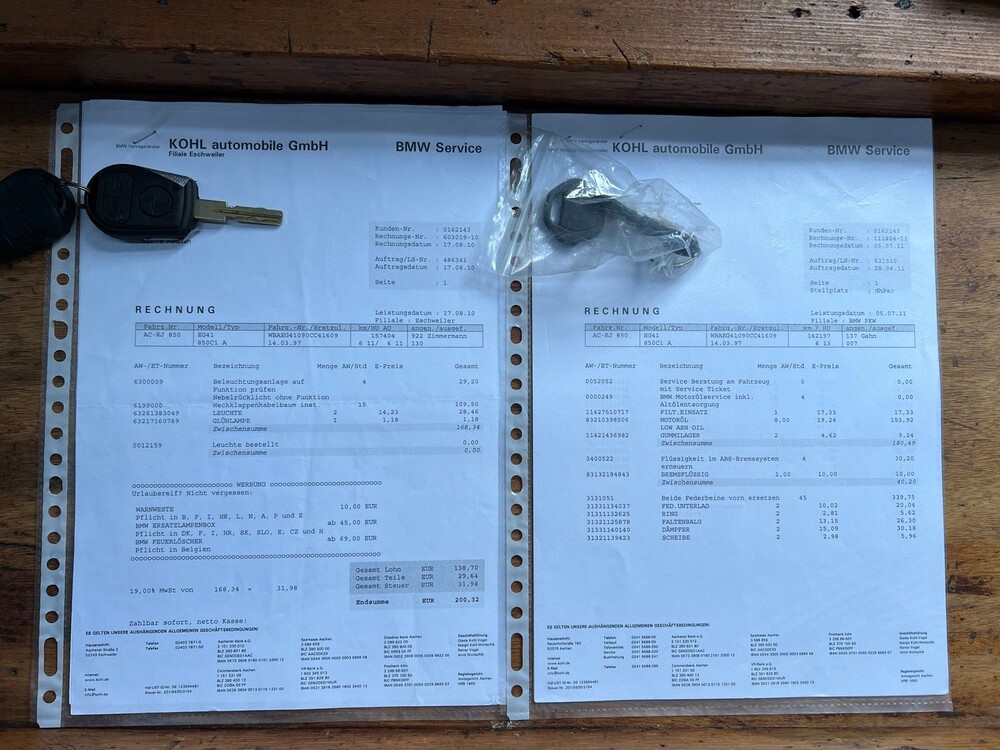 BMW 850Ci E31 5.4 V12 326PS 480Nm -Facelift- 1997 -Youngtimer- 8er