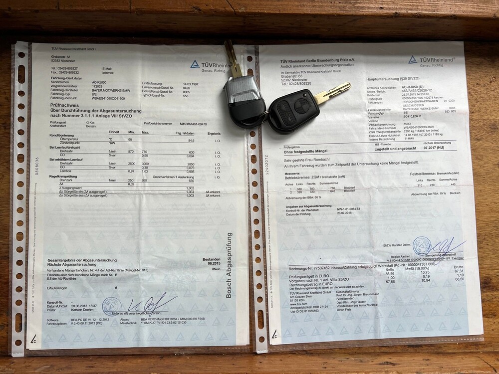 BMW 850Ci E31 5.4 V12 326PS 480Nm -Facelift- 1997 -Youngtimer- 8er