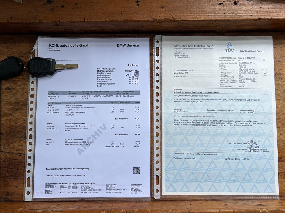BMW 850Ci E31 5.4 V12 326PS 480Nm -Facelift- 1997 -Youngtimer- 8er