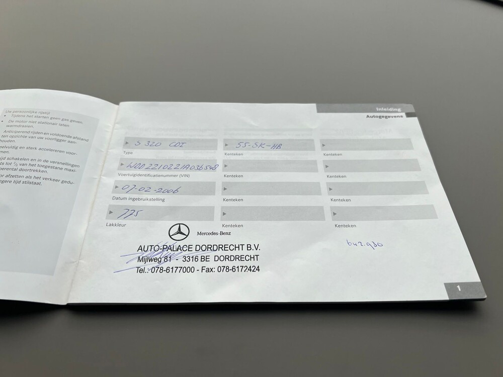 Mercedes-Benz S320 CDI 3.0 V6 235PS Prestige Plus S-Klasse 2006 - YOUNGTIMER - Orig. NL - 55-SK-HB