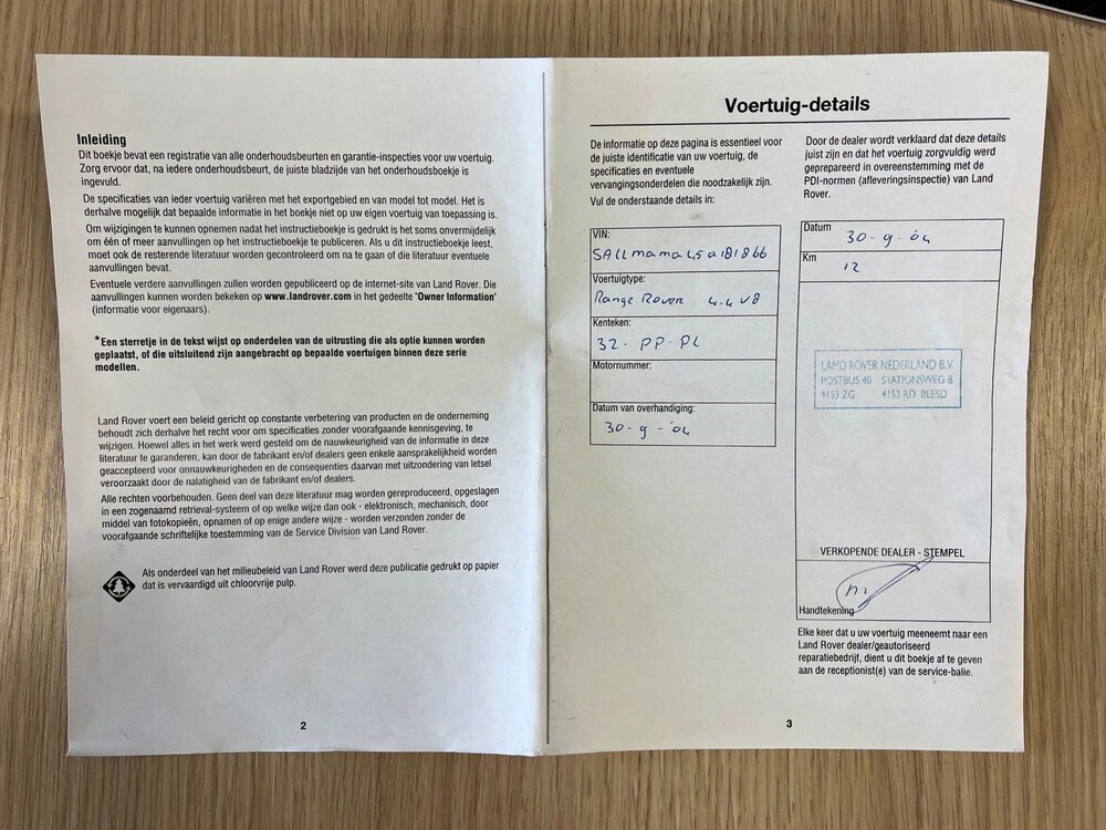 Land Rover Range Rover 4.4 V8 Vogue 286pk 2004 -Orig. NL-, 32-PP-PL -YOUNGTIMER-