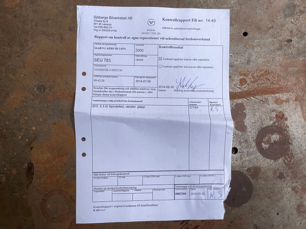 Saab 9-3 2.0 Turbo Aero 205pk 2000, NP-859-G