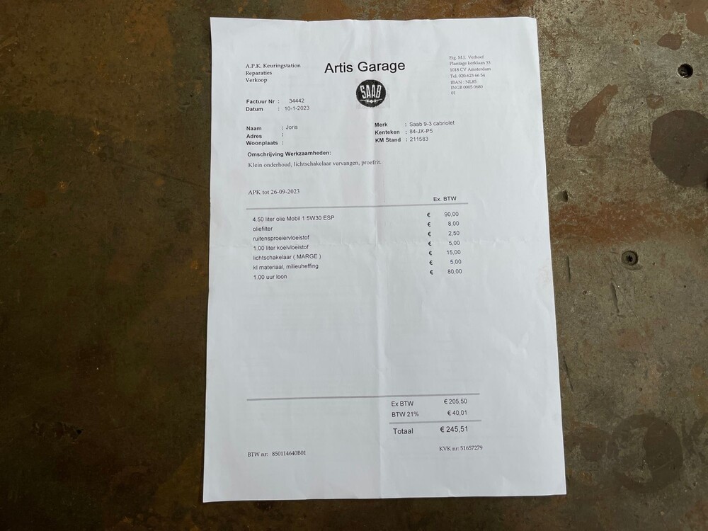 Saab 9-3 Cabriolet 2.0t S 150pk 2001, 84-JXP-5