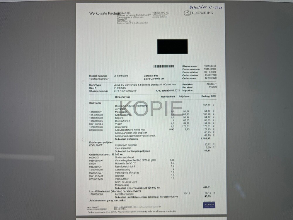 Lexus SC 430 286PS 2005 Cabriolet, ZD-824-T -Youngtimer-