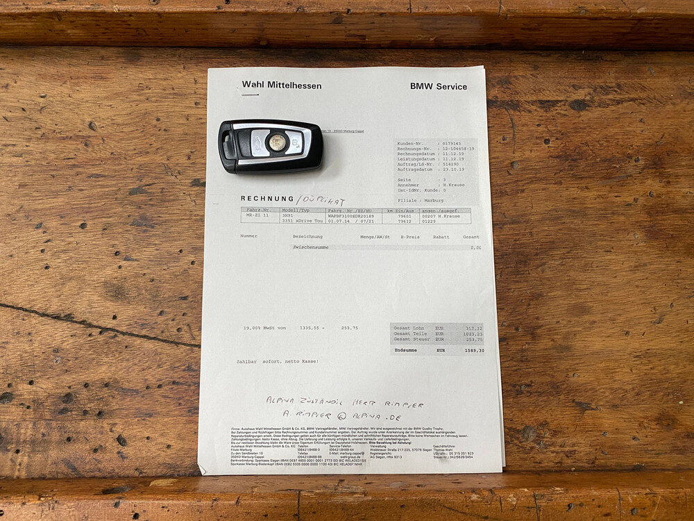 BMW ALPINA B3-Biturbo 2014 409pk 600nm F31, NL-Kenteken