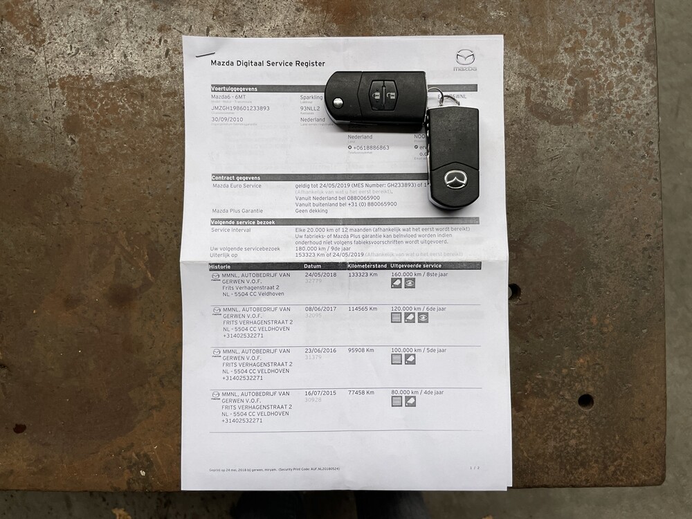 Mazda 6 Sportbreak 2.2 CiTD Business Plus 163PS 2010 -Orig. GB-, 93-NLL-2-KARTON